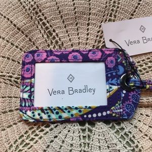 Vera Bradley NWT Luggage Tag Batik Leaves Purple